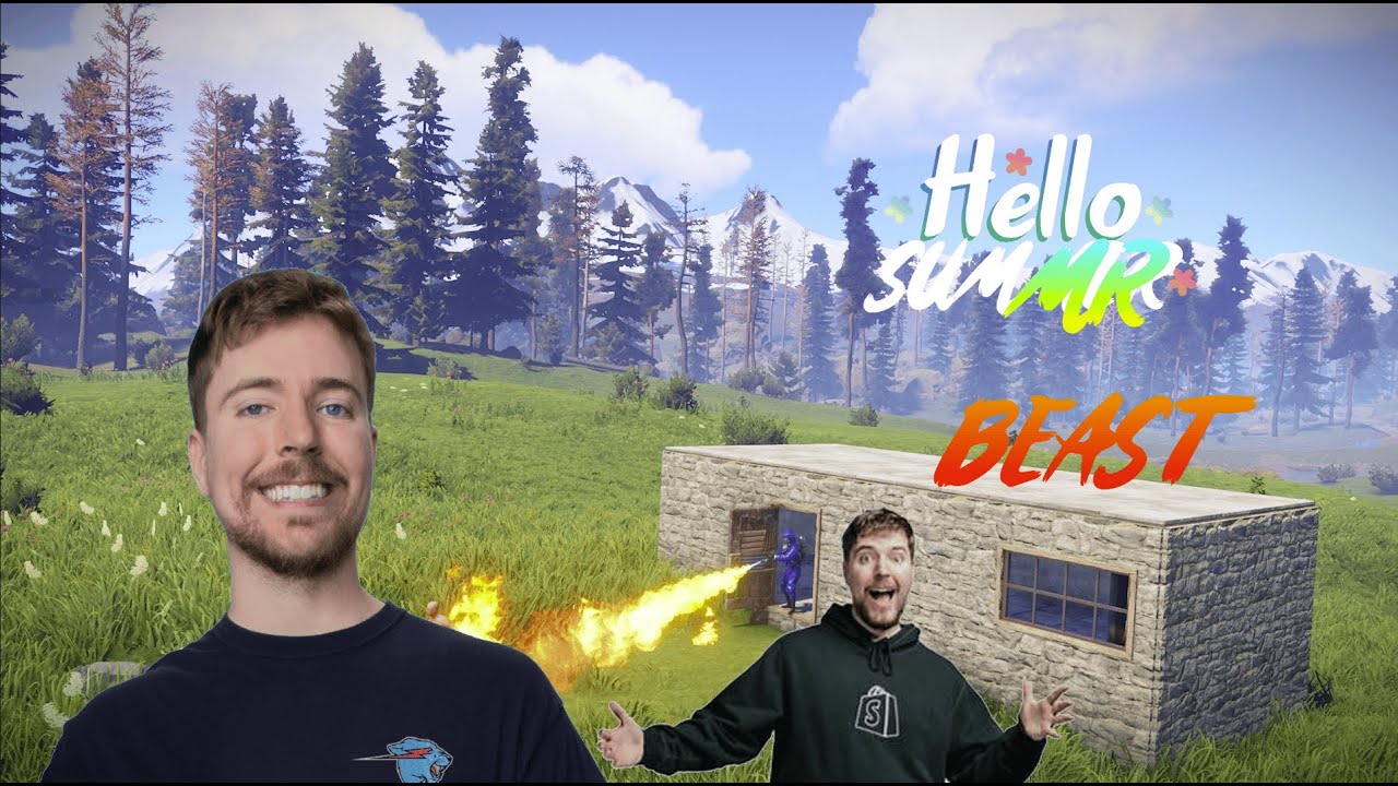 playing rust with MR BEAST???!!!!!