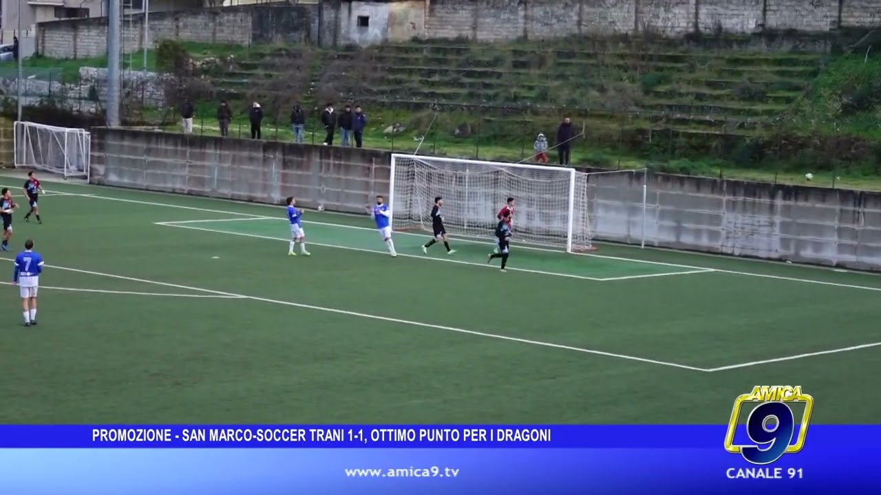 Promozione Pugliese - San Marco-Asd Soccer Trani 1-1, ottimo punto per i dragoni