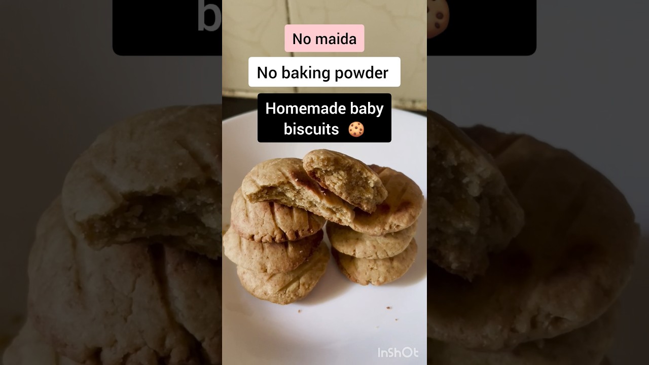 No maida, no baking soda homemade baby biscuits 🍪 #babyfood