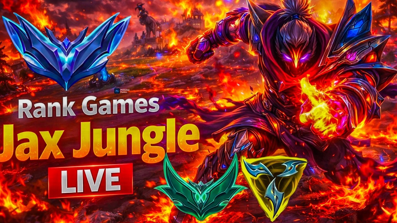 Rank Solo que with Jax Jungle Live #leagueoflegends #jax