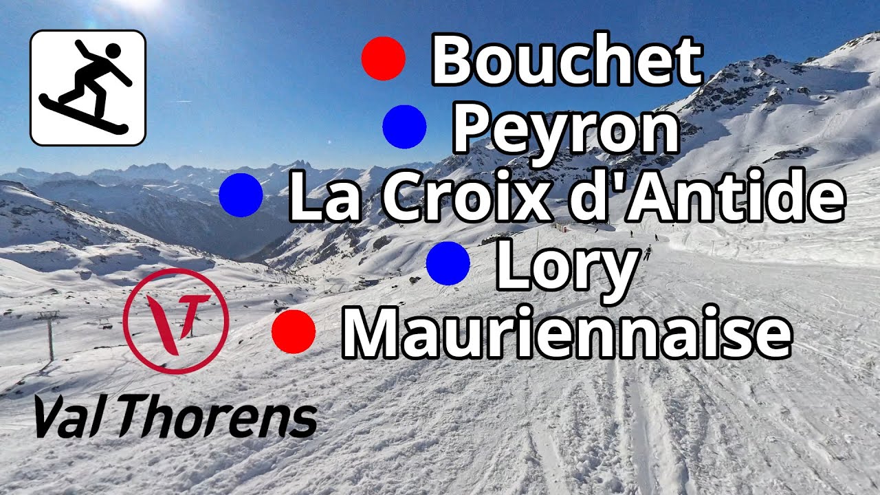 Snowboarding Les Trois Vallées, Val Thorens - Sommet - Bouchet, Peyron, La Croix d'Antide, Lory