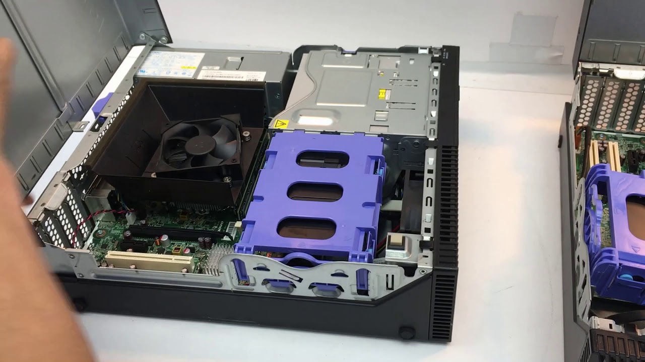Настольный компьютер Lenovo Think Center M81 SFF. Как открыть корпус, разобрать, извлечь и удалить.