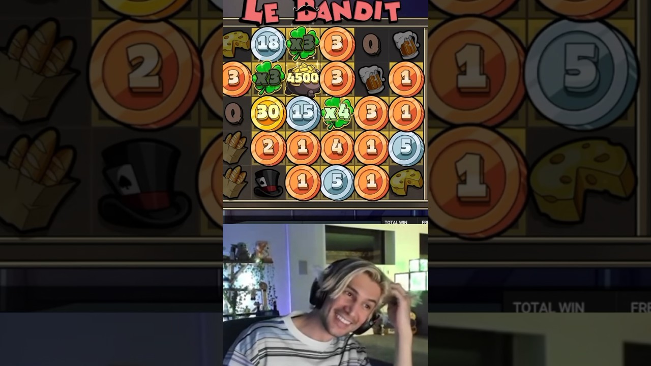 XQC MAX WIN LE BANDIT!! #shorts