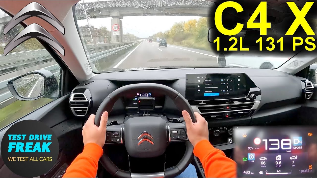 2024 Citroën C4 X PureTech 130 (131 PS) Autobahn POV 🚗 Normal Speed Drive with Fuel Consumption