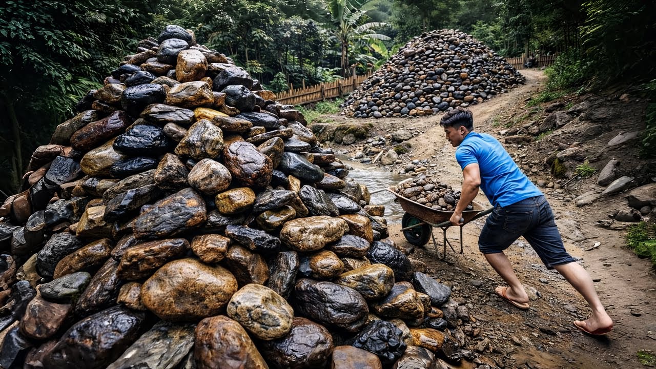 Started Collecting River Stones for New Fish Pond - P1 | by @chuctonbinh