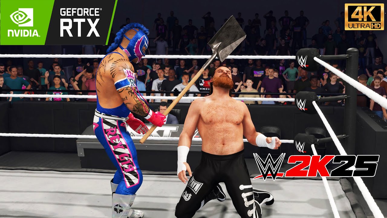 WWE 2K25 : Sami Zayn vs Rey Mysterio – Brutal No Holds Barred Showdown! (4K60fs)