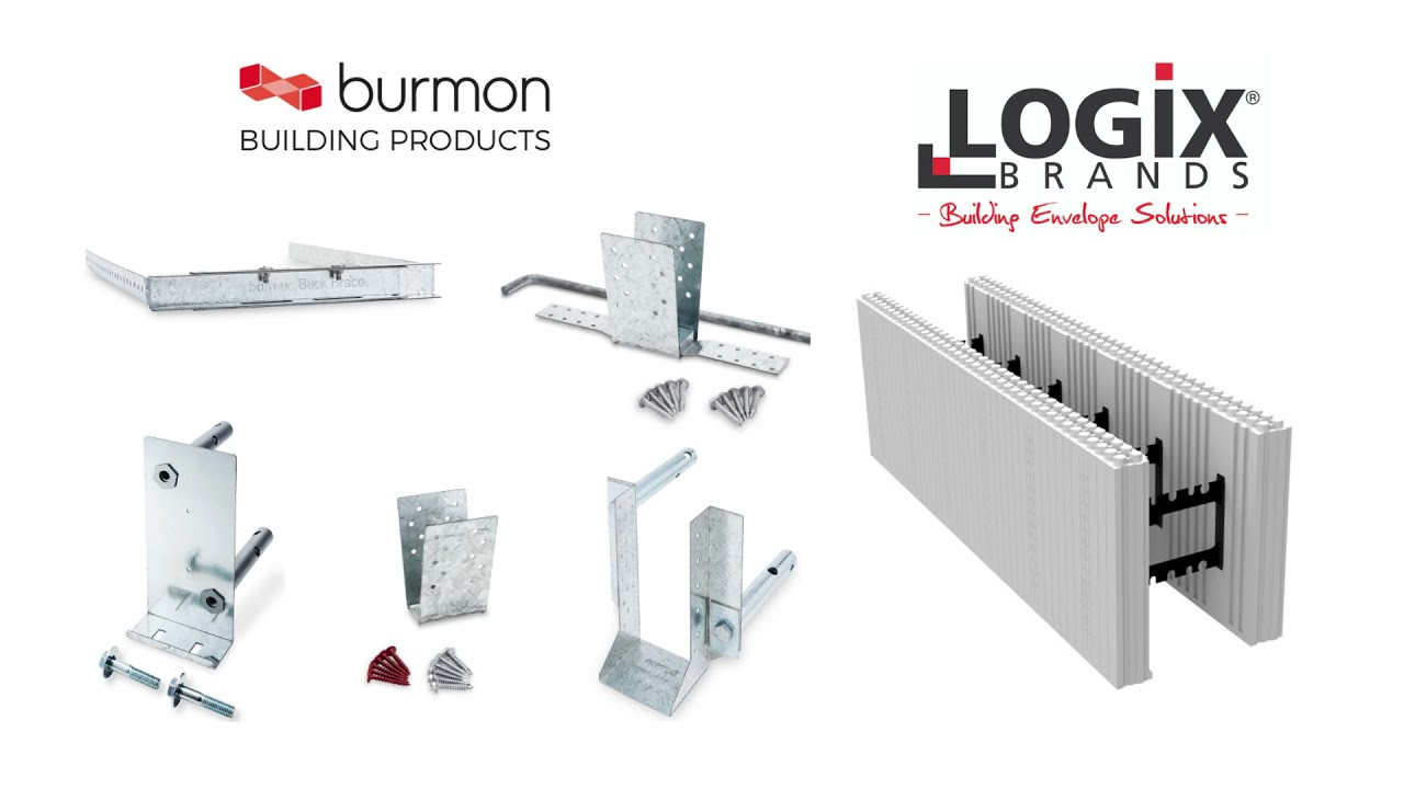 Burmon ICF Connectors designed to interface with LOGIX ICF Blocks