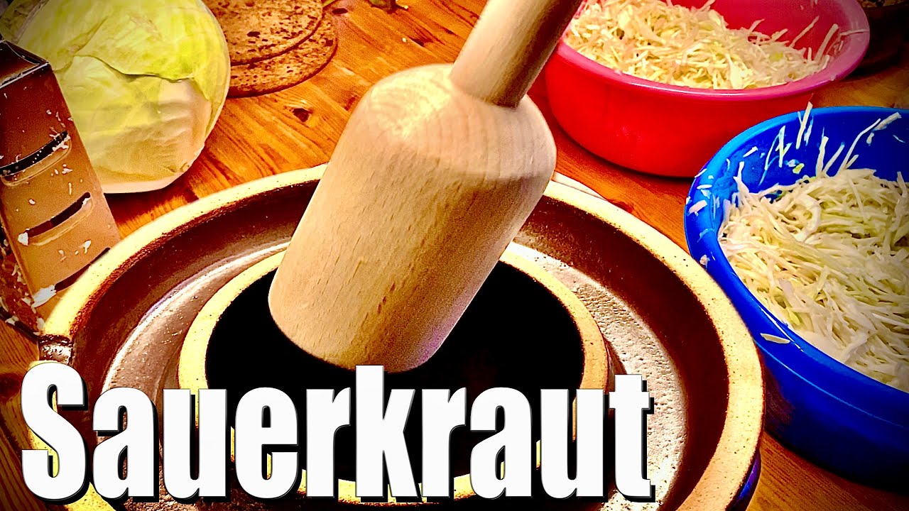 Sauerkraut selber machen Rezept Anleitung Sauerkraut selbst fermentieren im Sauerkrauttopf
