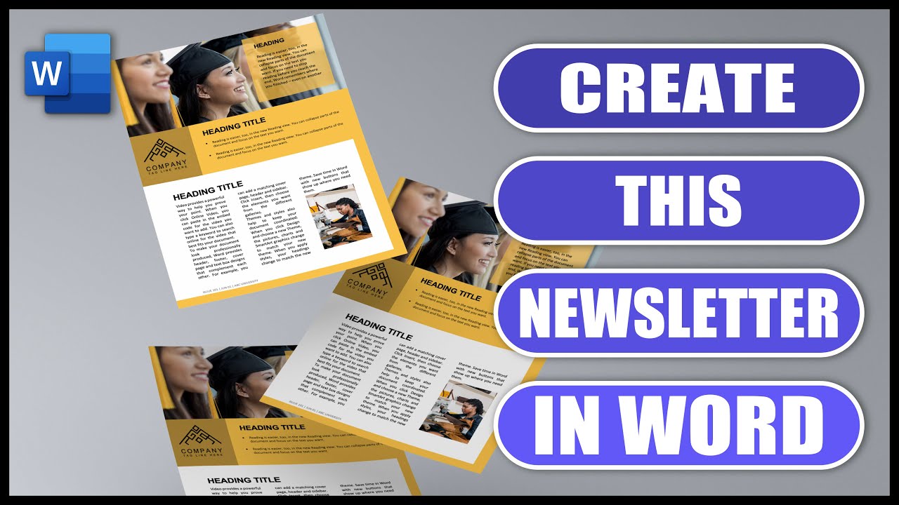 Create This NEWSLETTER in MS Word | STEP BY STEP TUTORIAL