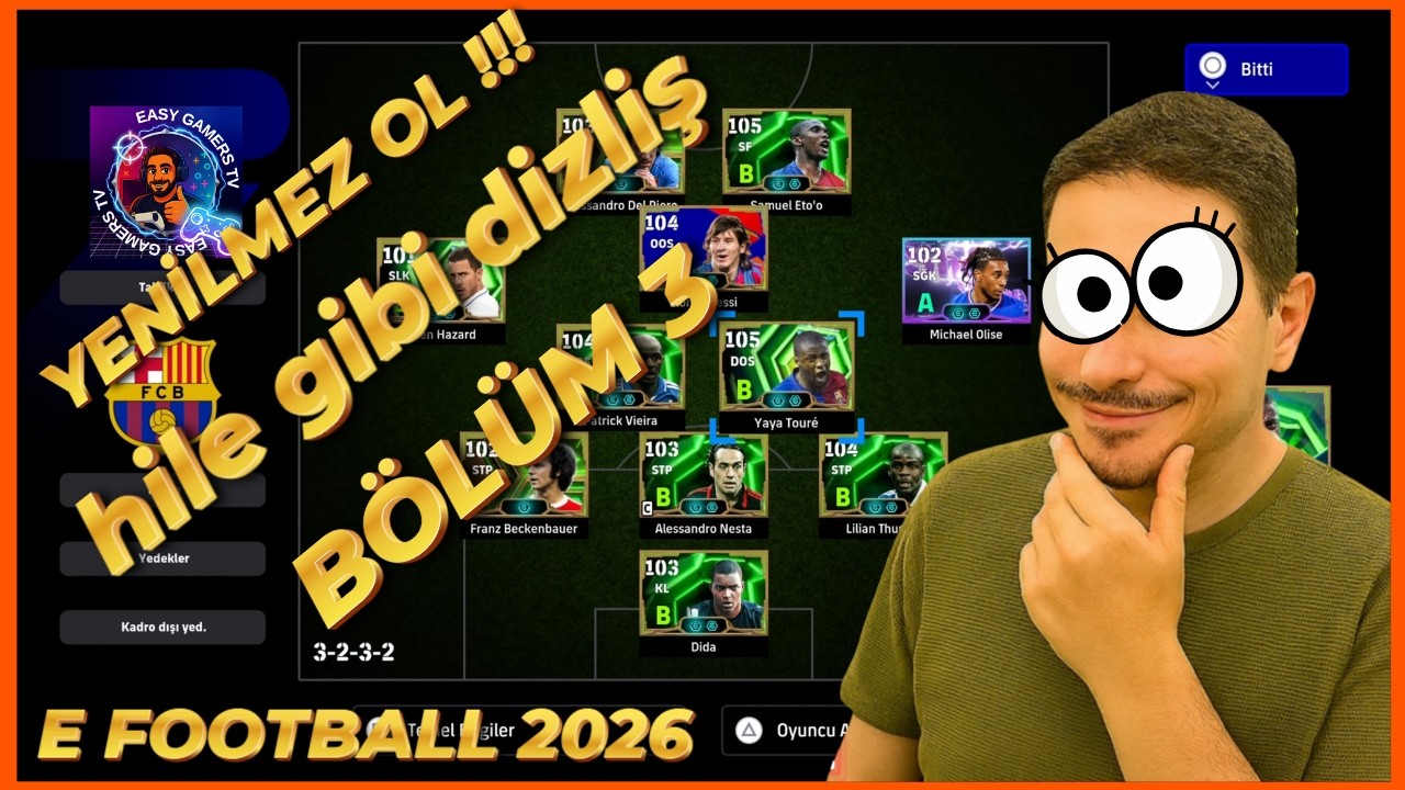HİLE GİBİ DİZİLİŞ YENİLMEZ OL HİLE GİBİ TAKTİK (BÖLÜM 3) E FOOTBALL 2026 TAKTİK VE DİZİLİŞ VİDEOSU