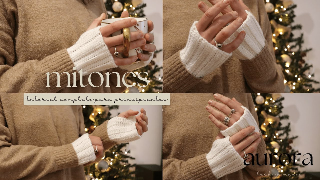 Tutorial Crochet | mitones para principiantes 🧶