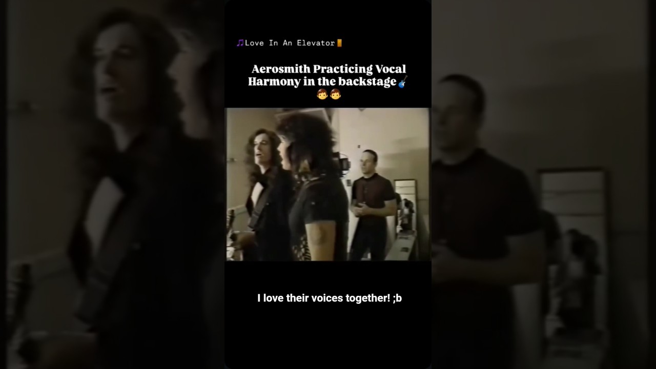 Aerosmith Practicing Voice Harmony  in the Backstage🧒🧒 ~ I love their voices together!🖤 ;b