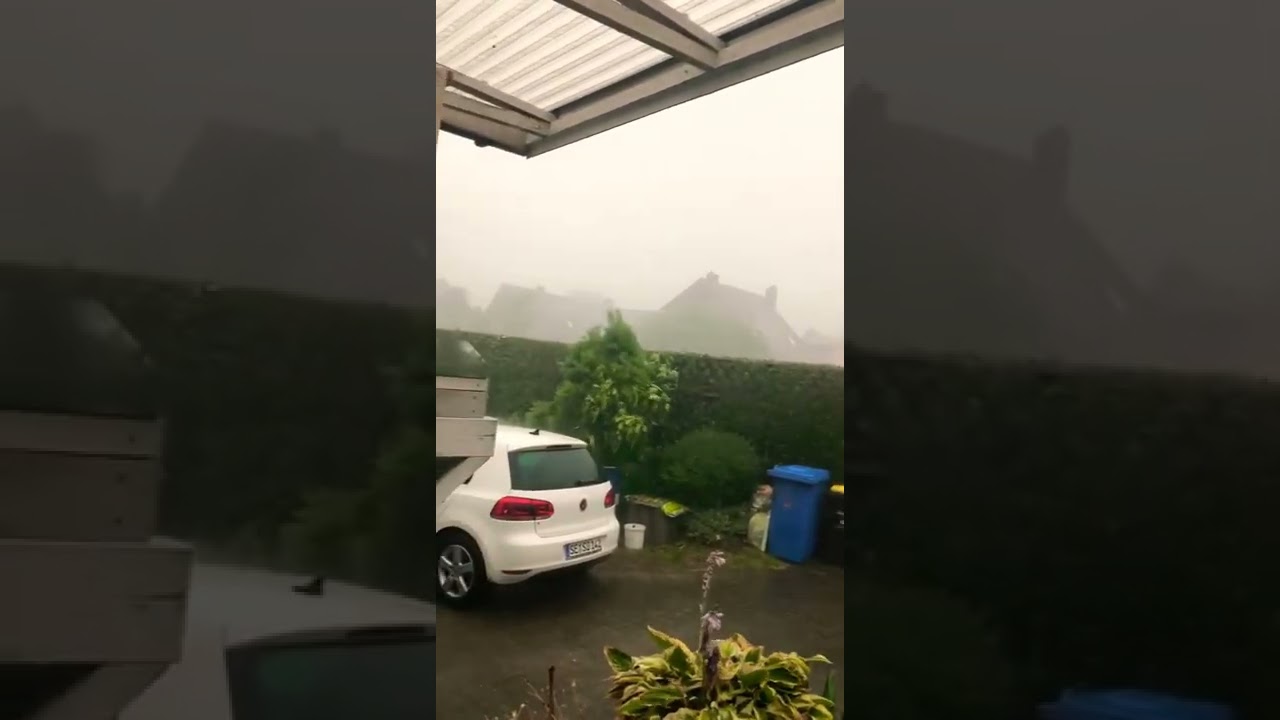 Frightening Rain & hail storm | Germany | bad segeberg #shorts #heavyrain #storm