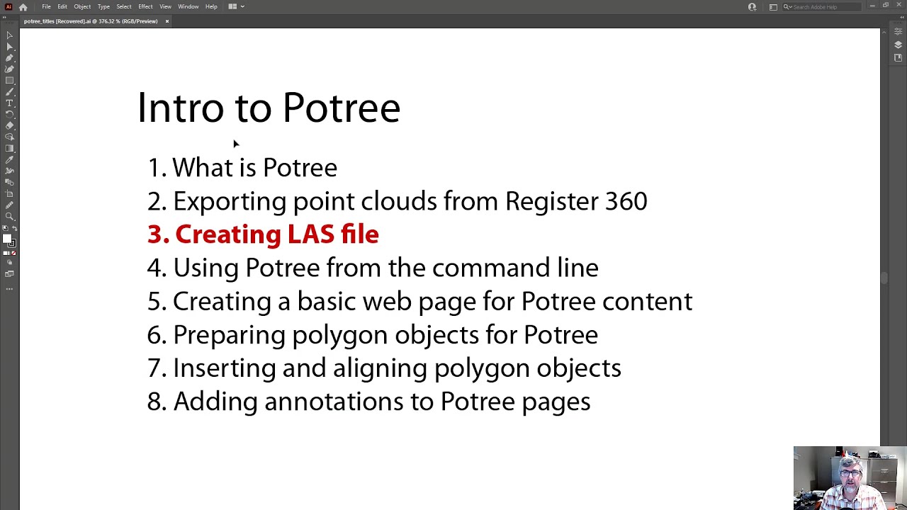 Potree Part 3 - Creating the LAS file