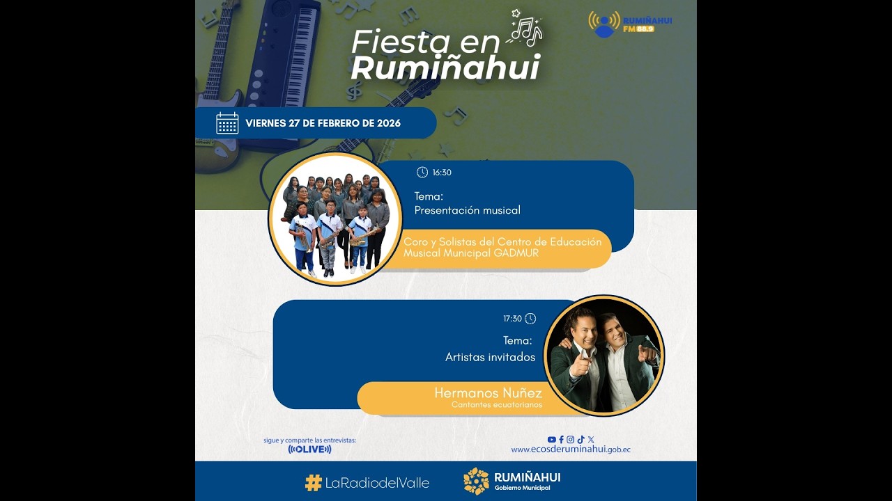 🎙️ Fiesta en Rumiñahui, está de regreso, solo por Rumiñahui FM 88.9!