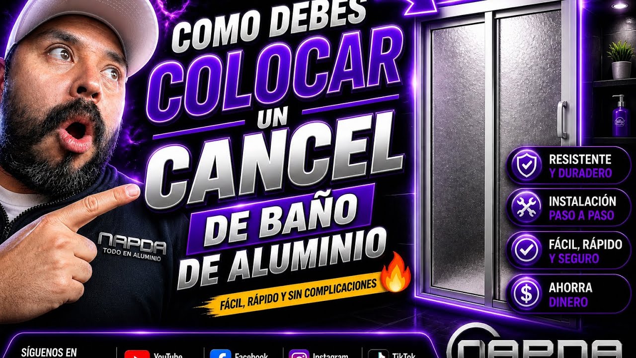 🕵️‍♂️COMO COLOCAR UN CANCEL DE BAÑO PASO A PASO👷‍♂️