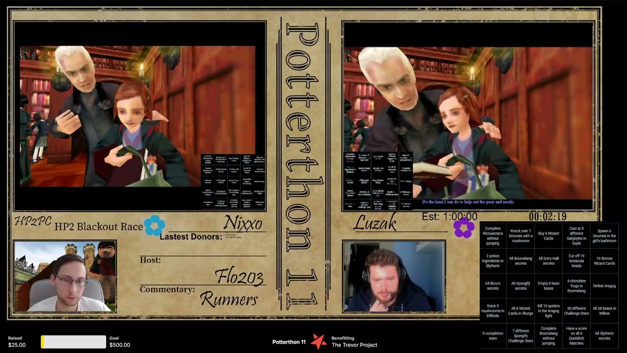 Potterthon 11: HP2 PC Bingo Blackout Race By Luzak and Nixxo
