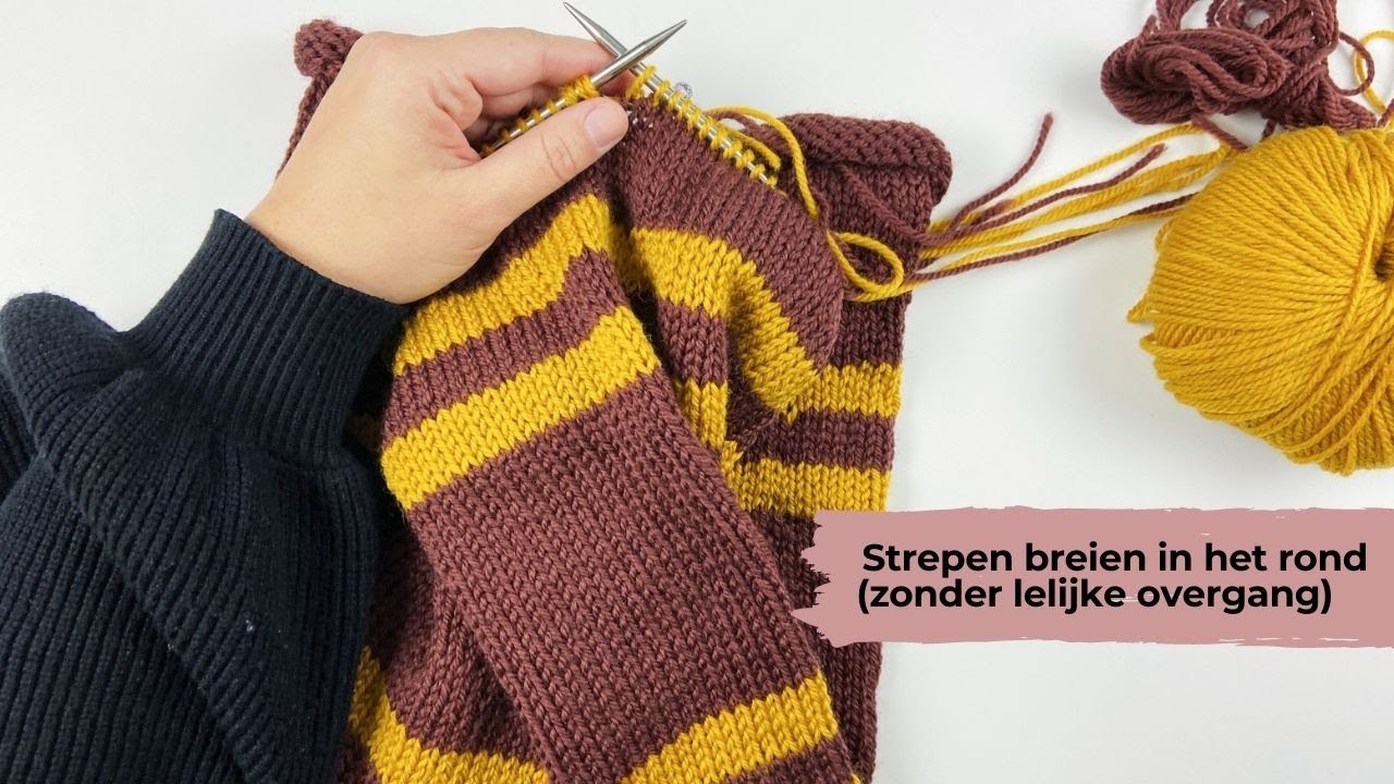 Strepen breien in het rond (zonder lelijke overgang)