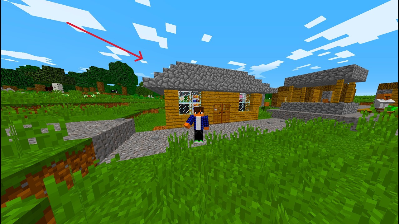 построил магазин в нашей деревне!? !ARTEMKA minecraft!