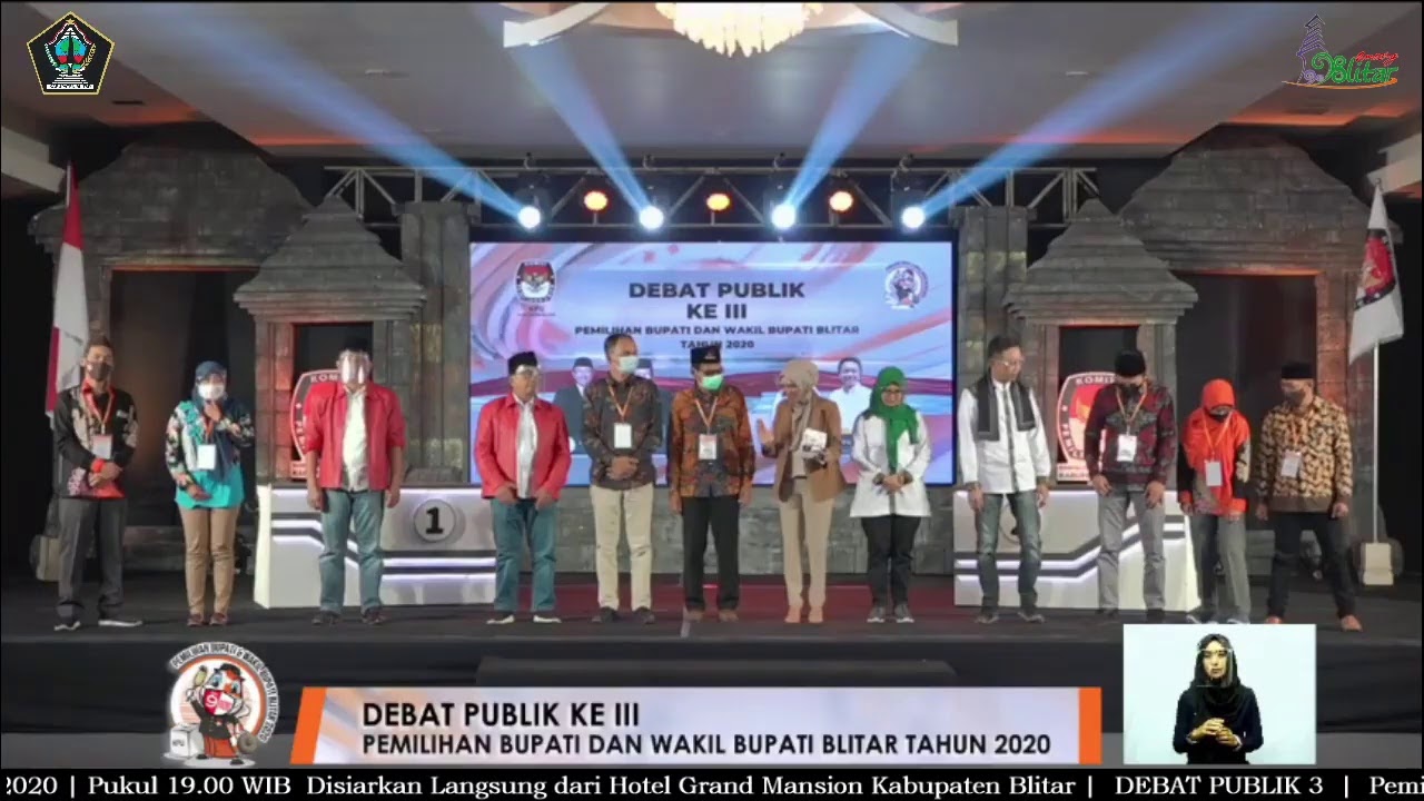 DEBAT PUBLIK 3 Pemilihan Bupati Dan Wakil Bupati Kab. Blitar Tahun 2020