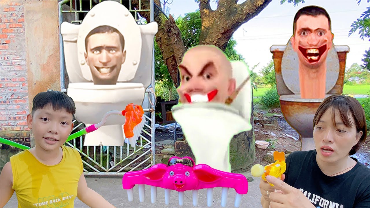 Kem Ốc dùng bồ cào trư bát giới bắt skibidi toilet. Review kẹo kì lạ: chú hề, ôtô, kem. Theu Chanel