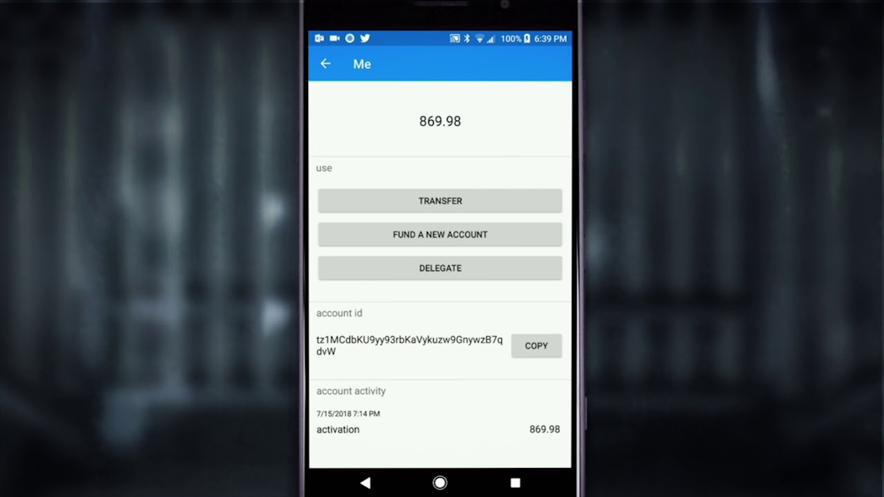 Delegation in tezos.blue