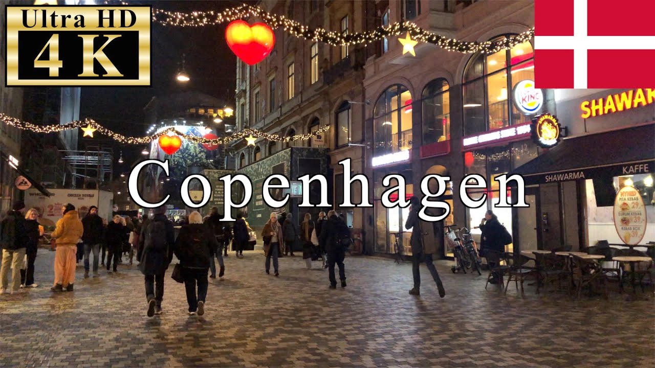 🇩🇰🎄Copenhagen Christmas Walk - the Old Town of Copenhagen in Indre By(Inner City) -【4K 60fps】