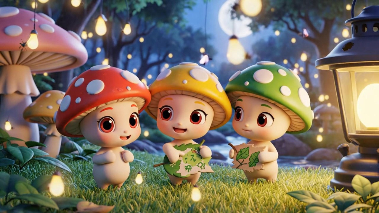 EP2: The Three Keys, One Door | Baby Mushroom Guys 🍄✨ | Cozy Puzzle Adventure | 3D Kids Story |