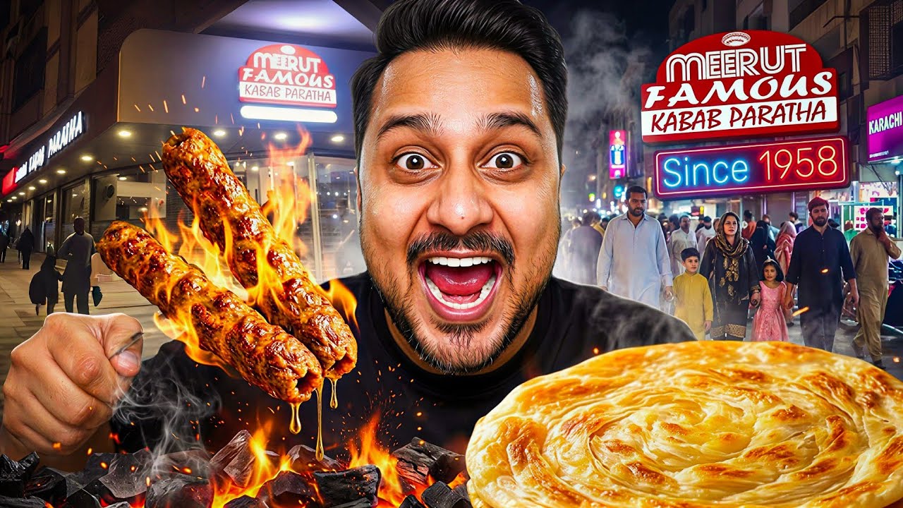 Karachi's 1958s Kabab!🔥😱  Meerut Famous Kabab Paratha Review | Keven Mall