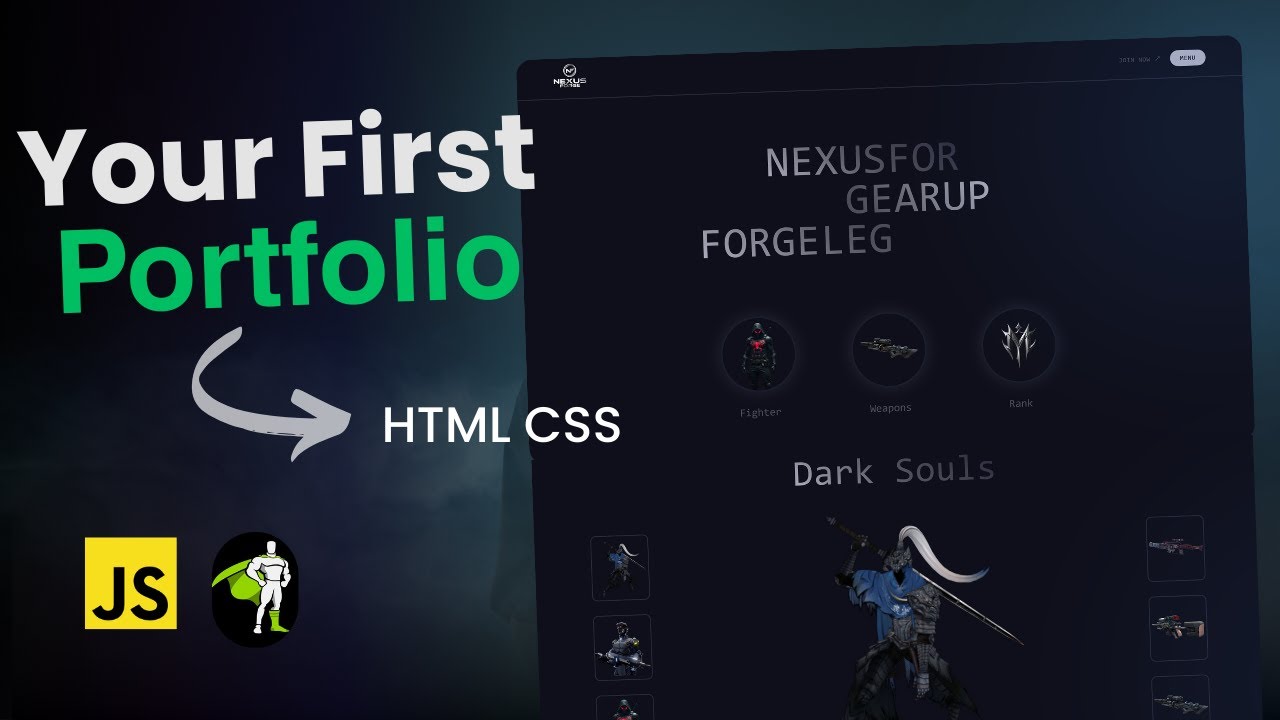 Build Your First 3D Gaming Portfolio with HTML & CSS | Epic GSAP Animations in 40 Mins for Beginners