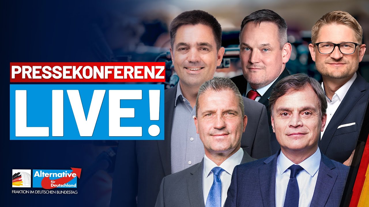 LIVE: Pressekonferenz der AfD-Fraktion - Diese Woche im Bundestag