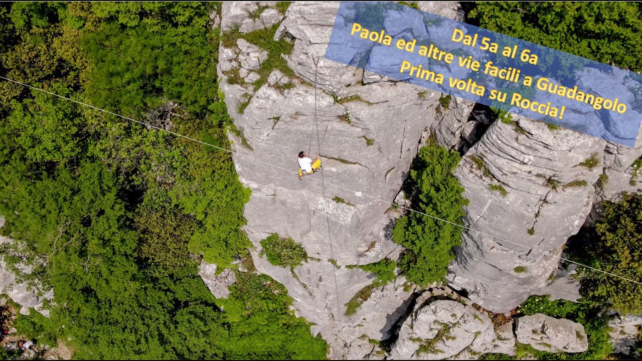 Primi passi su roccia: arrampicare dal 5a al 6a: Tecnica ed errori - Vie facili falesia Guadagnolo