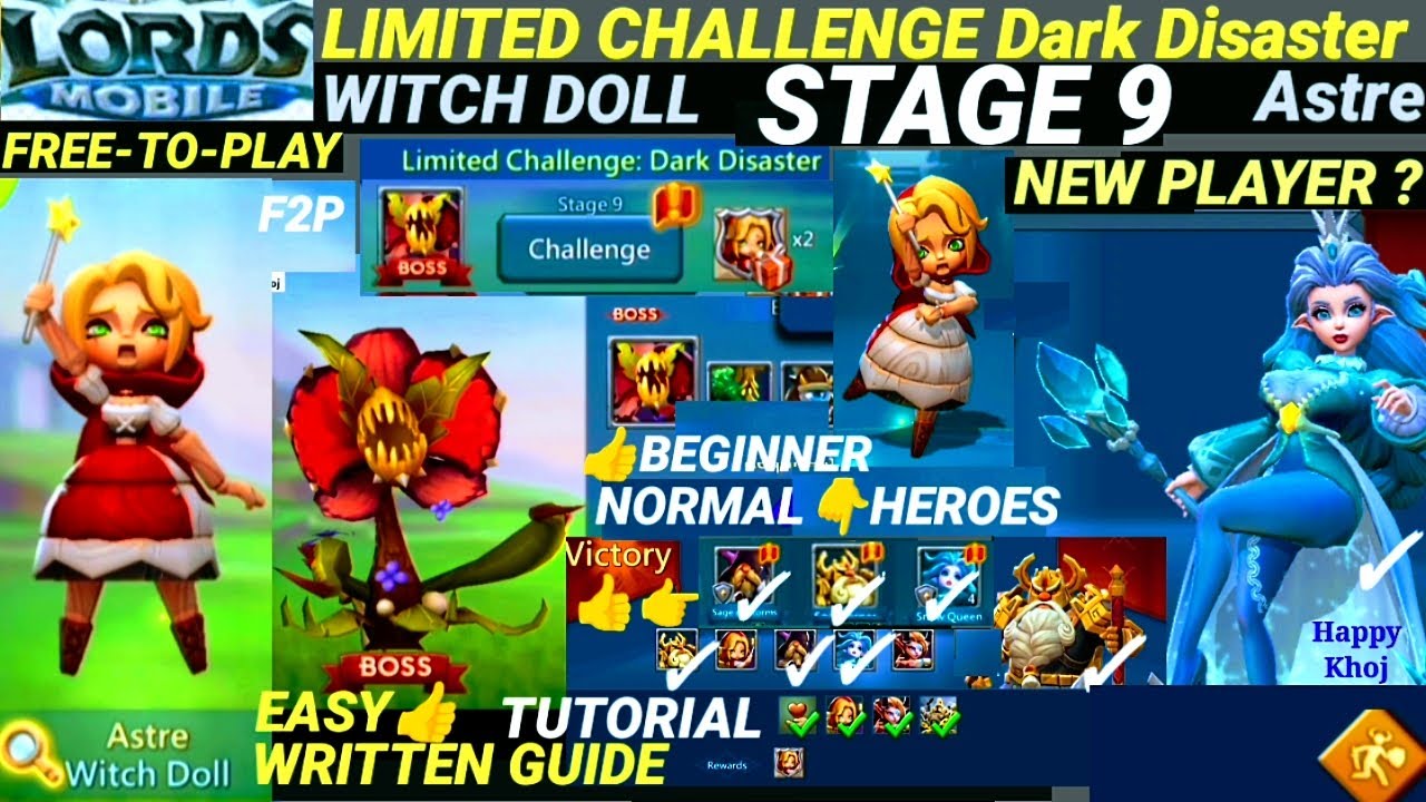 Lords Mobile Dark Disaster Stage 9 | Easy Win with Few Limited F2P Heroes