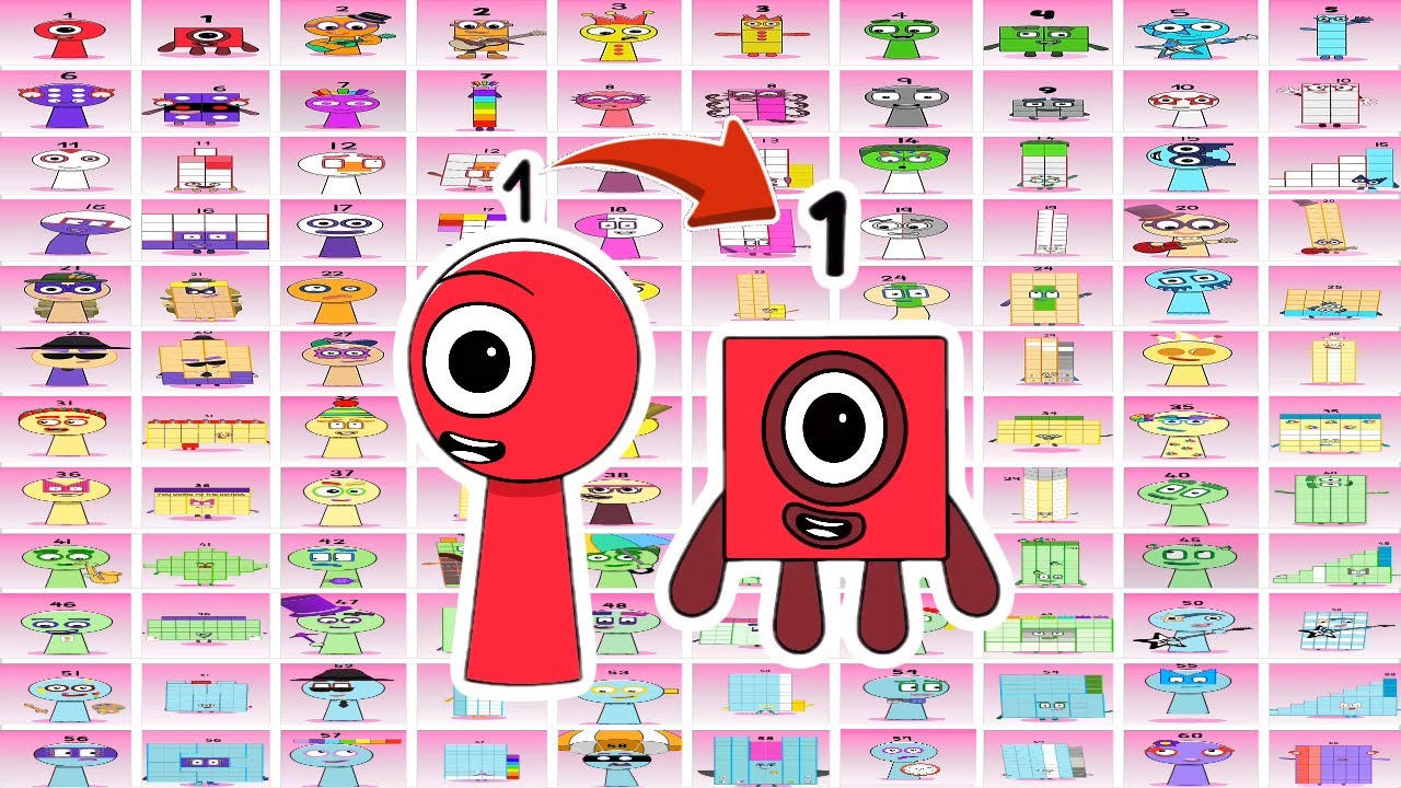 Sprunki OC Numberblocks: From Kid to Adult Evolution 1 to 60 | Compilation Incredibox (Full)#sprunki
