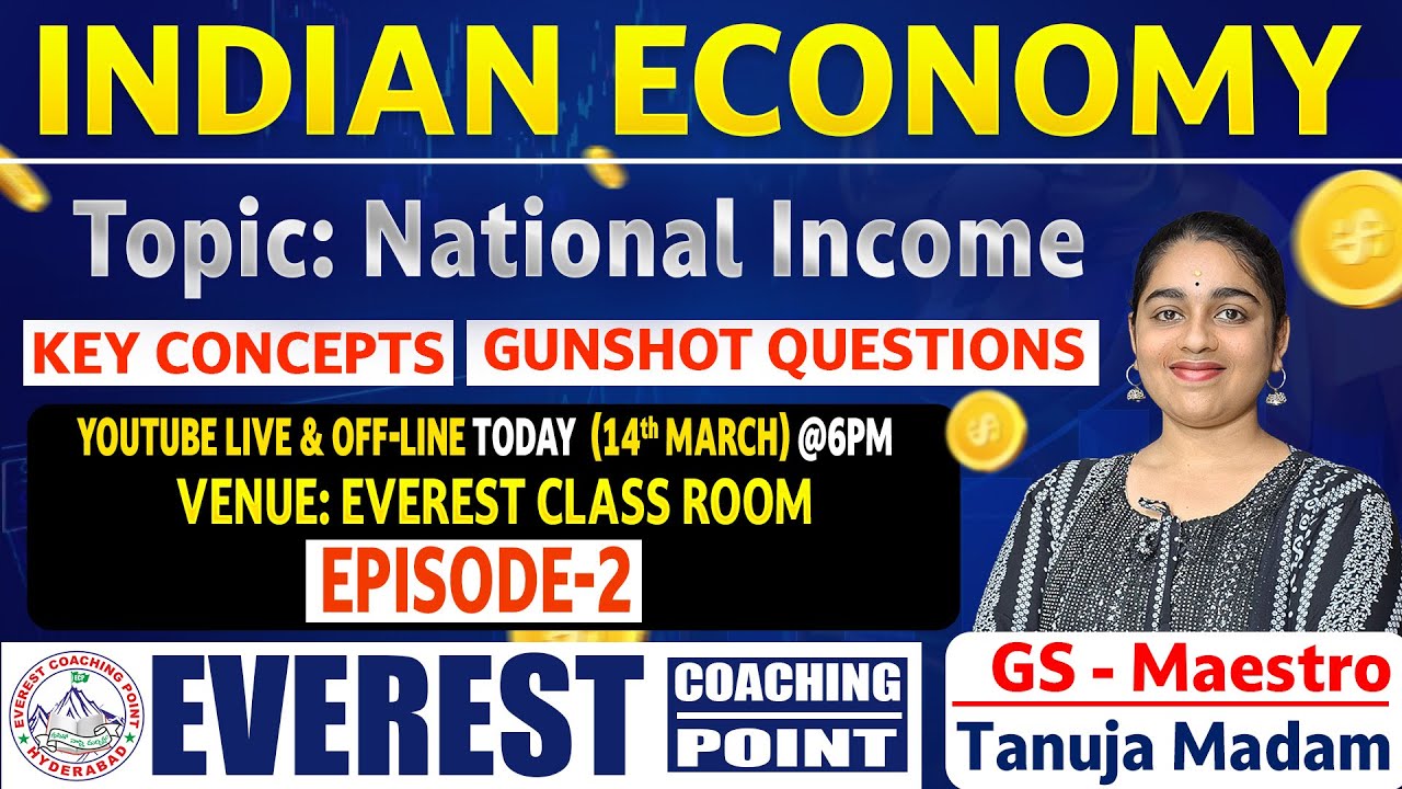 Indian Economy: Key Concepts and PYQs for All Competitive Examinations by Tanuja Madam EPISODE-2