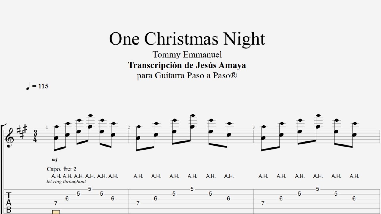 One Christmas Night (Emmanuel) Tablatura de Jesús Amaya...