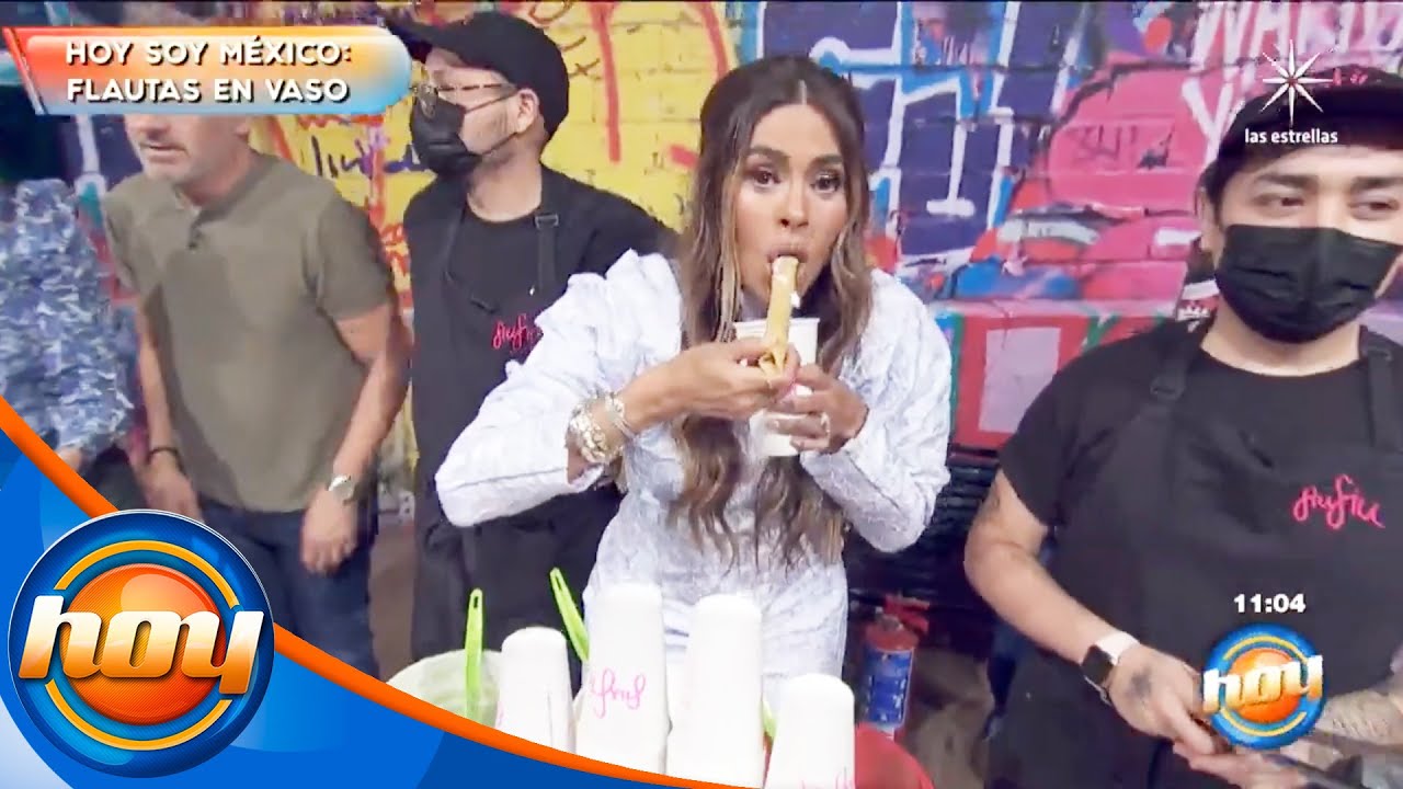 Saboreamos unas deliciosas flautas en vasos | Hoy soy México