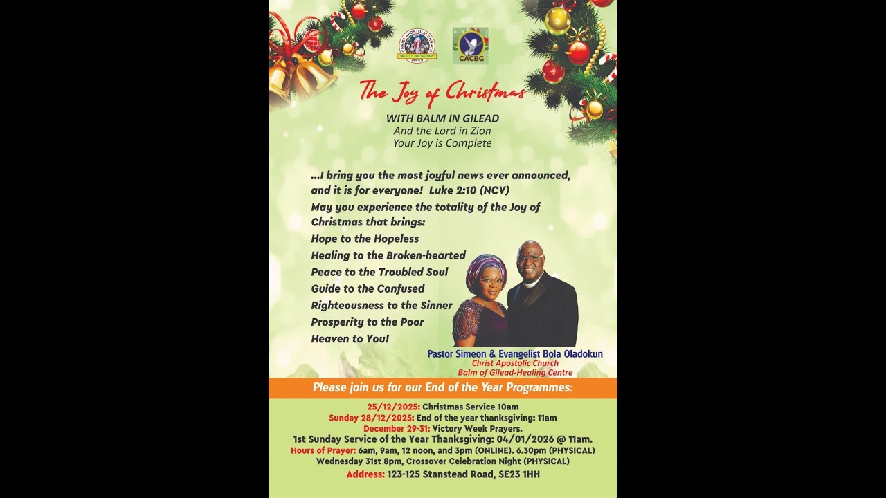 CAC Balm of Gilead Service - 31-12-2025