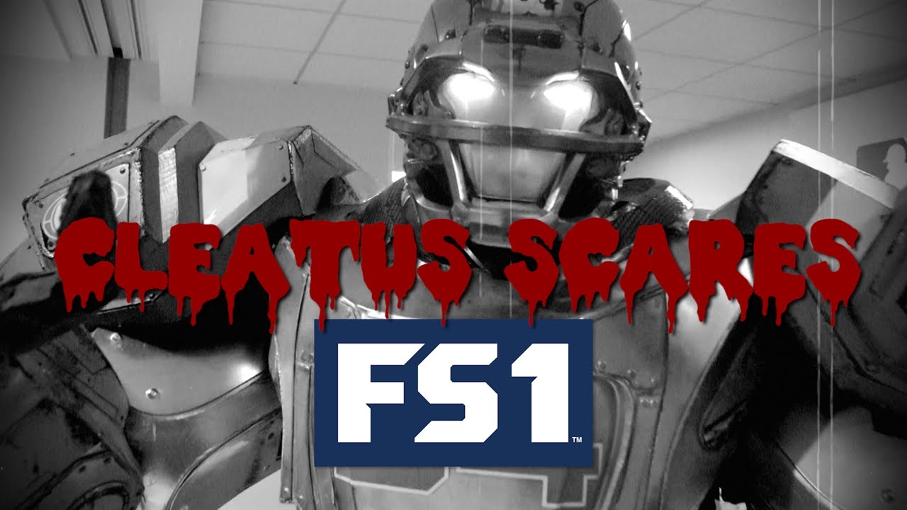 Cleatus scares the FS1 office for Halloween