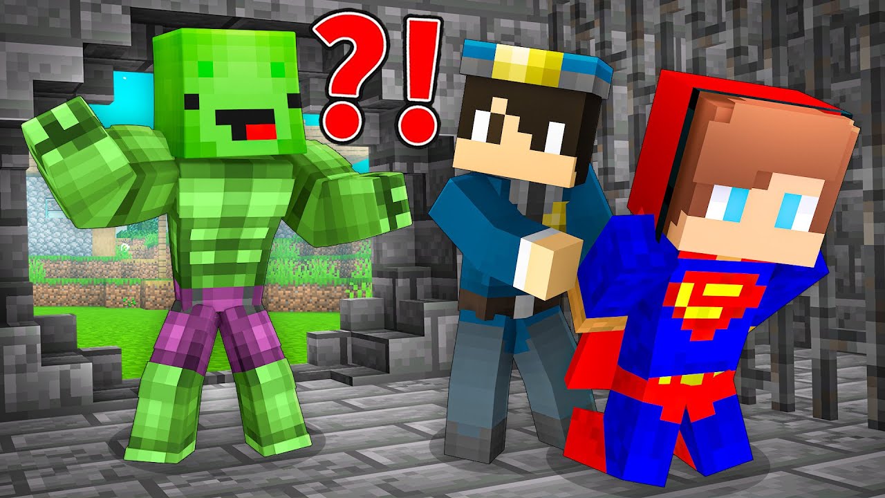 Mikey HULK Rescues JJ SUPERMAN From PRISON Minecraft - Maizen