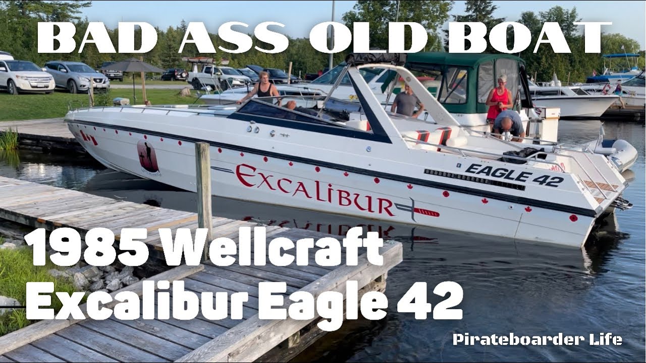 1985 Wellcraft Excalibur Eagle 42…”42 feet of Bad Ass Old Boat”. Haul out with more “muscle” needed!