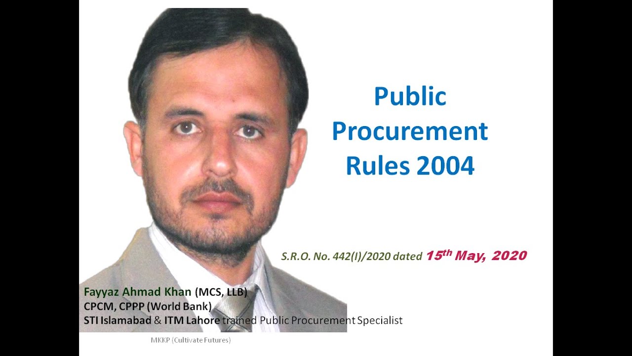 PPRA Rules 2004 ( latest amended up to 15th may, 2020)