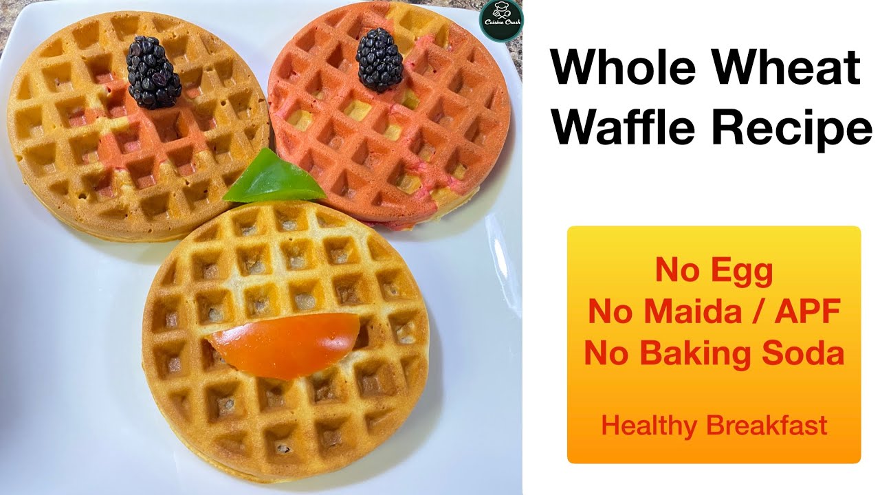 Whole Wheat Waffle Recipe |No Egg ,No Maida, No Soda | Eggless Waffle Recipe ,Homemade Waffle Premix