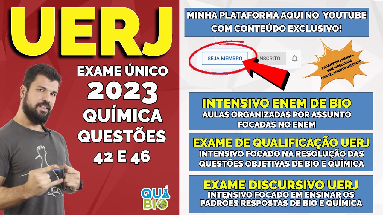 UERJ 2023 - Questões 42 e 46 - Considere a reação química representada abaixo utilizada para produzi