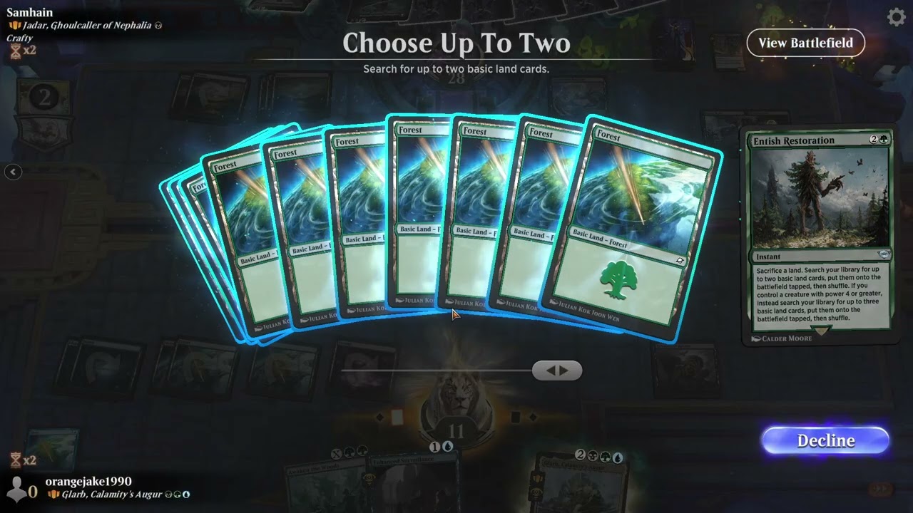 Glarb, Calamity's Augur vs Jadar, Ghoulcaller of Nephalia