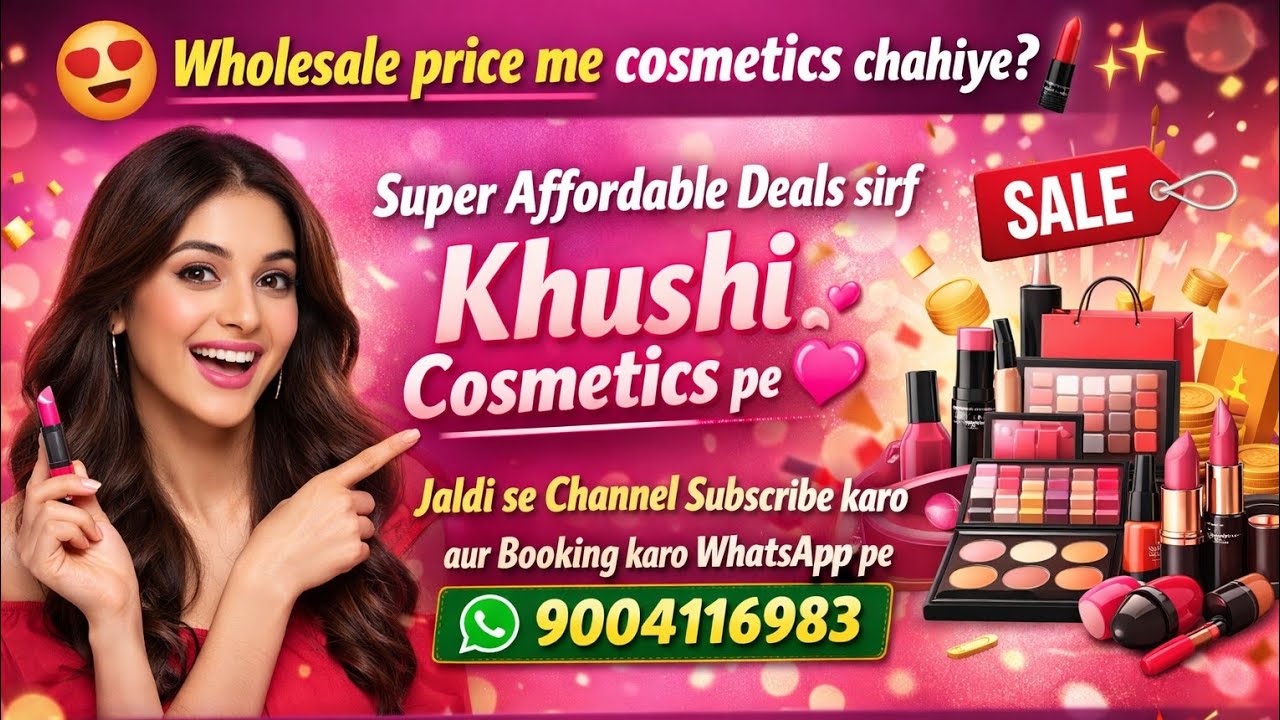 Khushi_Cosmetics3090 is live😍Wholesale price me cosmetics chahiye? To sirf Khushi Cosmetics pe aao!