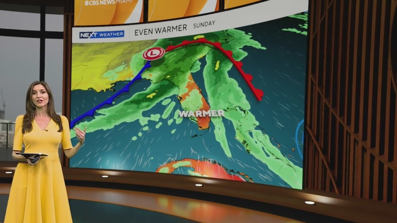 Warming trend continues across South Florida as weekend rain chances start to increase