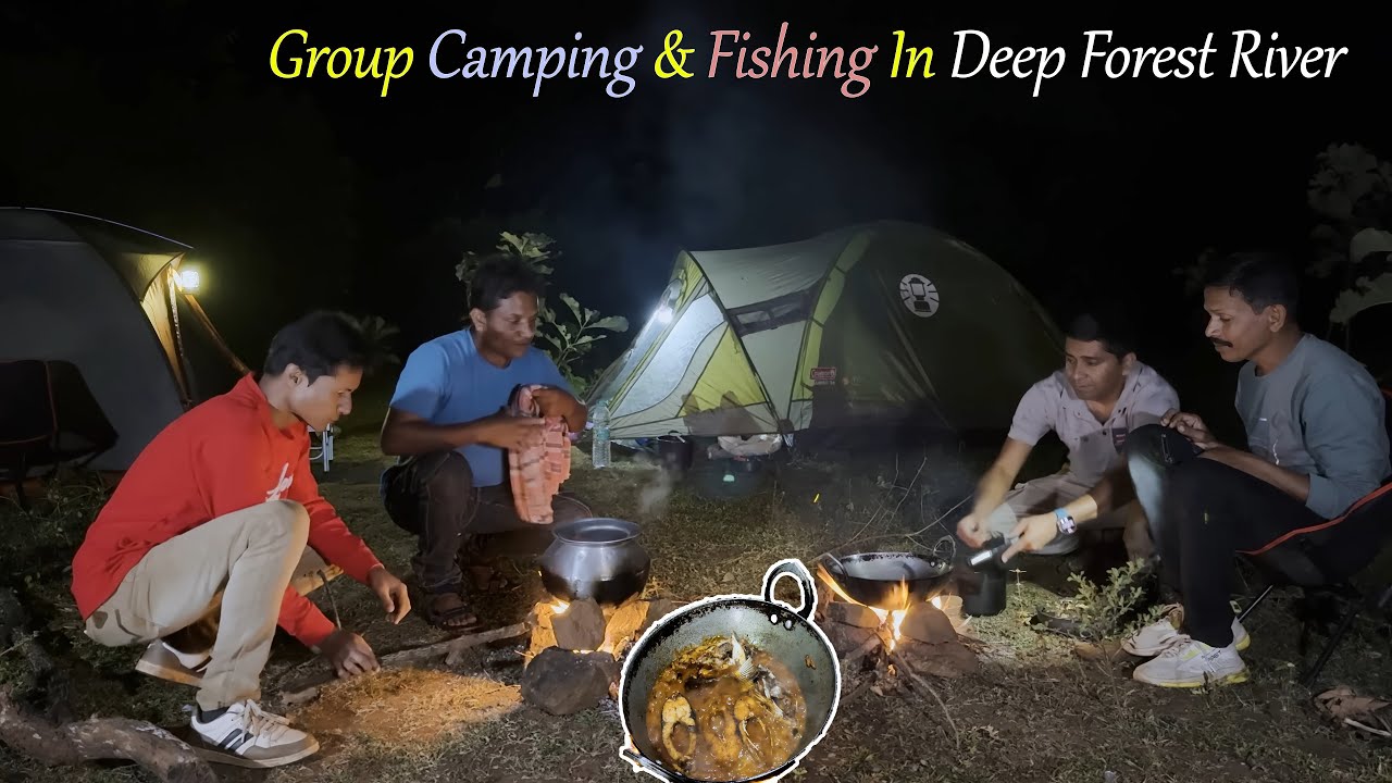 Ultimate Group Camping & Fishing Near Deep Forest River | Wilderness Adventure