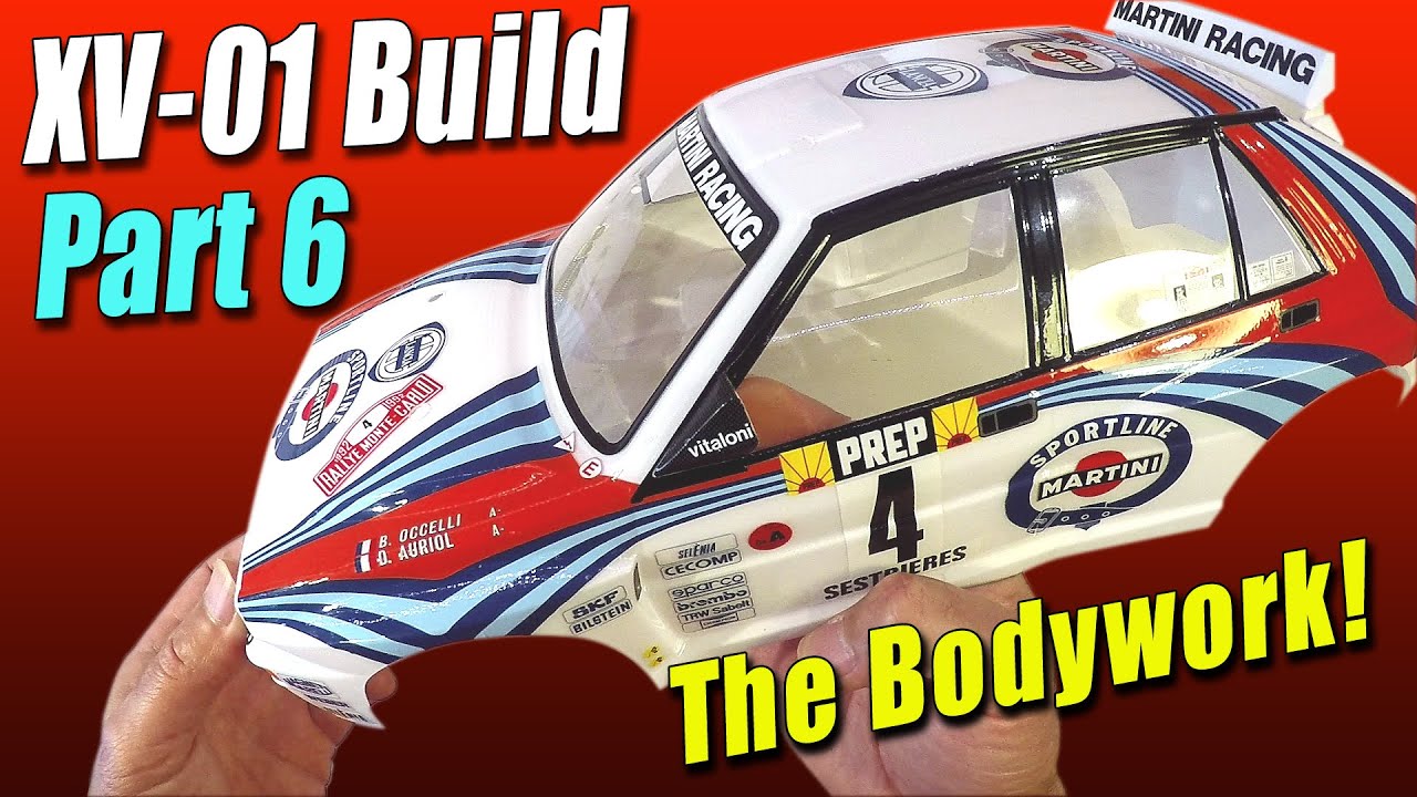 Tamiya XV01 Build P6 (& for TT02 version) Lancia Delta Integrale - The Body Shell