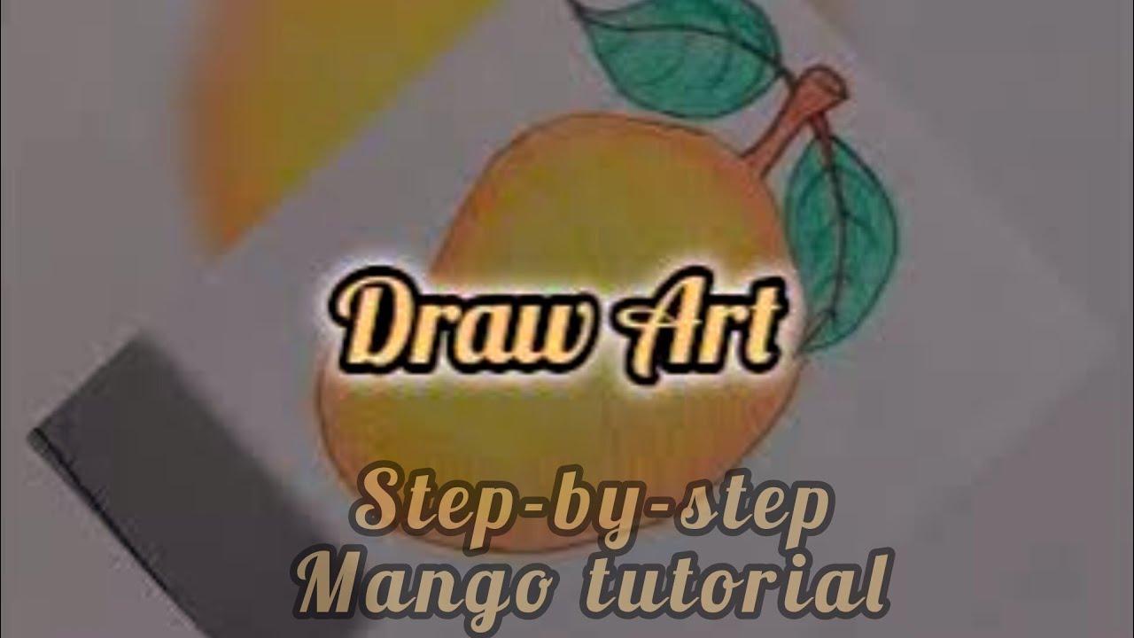 How to draw a mango 🥭 step-by-step | Easy fruit drawing for beginners, learners and kids | Tutorial 